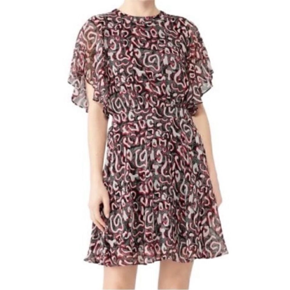 Rebecca Minkoff Vibrant Red and Black Mini Dress, US8